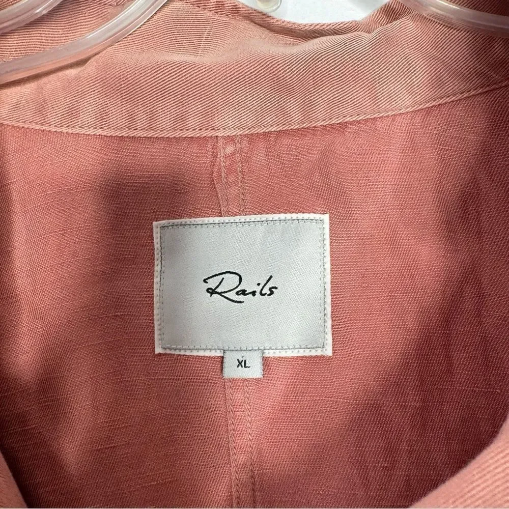 Rails pink denim jacket size XL